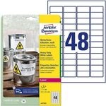 Avery Zweckform Wetterfeste Etiketten &raquo;L4778-8&laquo; wei&szlig; 45,7 x 21,2 mm 384 St&uuml;ck