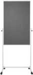 Magnetoplan 3-in-1 Moderationswand Whiteboard/Filz 75/120 cm grau, 177 cm