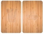 Wenko 2er-Set Herdabdeckplatte Universal &raquo;Lunch&laquo;, 30x52 cm