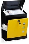 relaxdays Gro&szlig;er Briefkasten gelb gelb