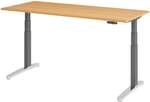 HAMMERBACHER Schreibtisch h&ouml;henverstellbar (elektrisch) &raquo;Alicante&laquo; 180 cm Gestell