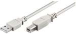 goobay USB 2.0 Hi-Speed Kabel 5 m grau