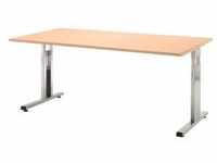 Schreibtisch »O-Line« 160 cm braun, HAMMERBACHER, 160x82x80 cm