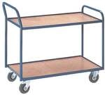 ROLLCART Tischwagen mit 2 Etagen 99 x 59 cm blau, 111x93x60 cm