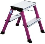 Krause Klapptritt &raquo;MONTO Rolly&laquo; 2x 2 Stufen rosa, 40x55x20 cm