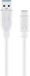 goobay USB-Kabel USB 3.0 C/USB 3.0 A wei&szlig; 1.0 m wei&szlig;