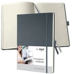 Sigel Notizbuch &raquo;Conceptum&laquo; A4 kariert - 194 Seiten grau