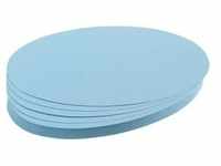 Moderationskarten Oval 11,0 x 19,0 cm, 500 Stück blau, Franken, 11x19 cm