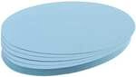 Franken Moderationskarten Oval 11,0 x 19,0 cm, 500 St&uuml;ck blau, 11x19 cm