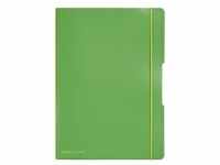 Notizheft »my.book flex« A4 kariert und liniert - 2x 80 Seiten grün, Herlitz