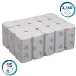 Scott 3360er-Pack Papierhandt&uuml;cher &raquo;Control&laquo; 1-lagig wei&szlig;, 22 cm
