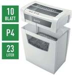 Leitz IQ Aktenvernichter &raquo;Home Office P4&laquo; Partikelschnitt bis 10 Blatt wei&szlig;,