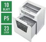 Leitz IQ Aktenvernichter &raquo;Office P5&laquo; Mikroschnitt bis 10 Blatt wei&szlig;,