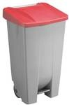helit Abfalleimer &raquo;the step chief&laquo; 120 L rot, 51x87.5x42.5 cm