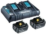 makita Werkzeugakkus mit Schnellladeger&auml;t &raquo;Power Source Kit&laquo; 18,0 V 2 St&uuml;ck