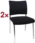 Topstar 2er-Set Stapelst&uuml;hle &raquo;Visit 10&laquo; ohne Armlehnen schwarz, 48x46 cm