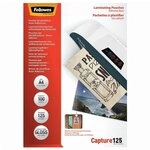Fellowes 100x Laminierfolien &raquo;Capture125&laquo; 125 &micro;m wei&szlig;