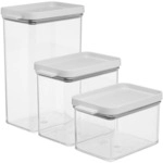 MEPAL Vorratsdosen-Set &raquo;Omnia&laquo; 0,7 / 1,1 / 2,0 L wei&szlig;, 9.4x14.5 cm