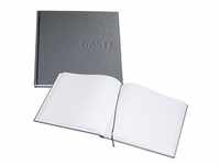 Gästebuch »Metallico« blanko, silbergrau Hardcover 200 Seiten grau, Brunnen