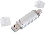 Hama USB-Stick &raquo;C-Laeta&laquo; 256 GB silber, 1.8x7x0.85 cm