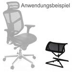 Amstyle Beinauflage f&uuml;r Chefsessel &raquo;LEGpro&laquo; Netzbezug schwarz schwarz