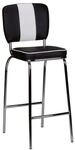 Wohnling Barhocker American Diner Vintage-Design Kunstleder schwarz
