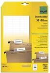 Sigel PC-Beschriftungsetikett f&uuml;r H&auml;ngemappe LP725 wei&szlig;, 5.8x1.8 cm