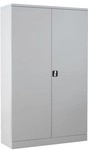 G&uuml;rkan Stahlschrank mit Fl&uuml;gelt&uuml;ren 92 x 195 cm 60 cm tief grau, 92x195x60 cm