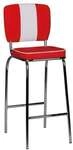 Wohnling Barhocker American Diner Vintage-Design Kunstleder rot