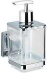 Wenko Seifenspender &raquo;Quadro&laquo; Vacuum-Loc - Befestigen ohne Bohren silber, 7.5x16x10