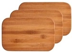 Zeller Schneidebrettchen Bambus 3er-Set braun, 22x0.8x14 cm