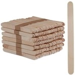 relaxdays Eisstiele aus Holz 500 St&uuml;ck braun