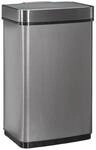relaxdays Sensor M&uuml;lleimer 60 L silber, 42x69.5x31 cm