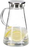 relaxdays Karaffe Glas 1,8 l wei&szlig;, 14 cm