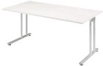 Geram&ouml;bel Schreibtisch &raquo;Lissabon&laquo; 160 cm manuell h&ouml;henverstellbar grau, 160x82x80