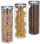 relaxdays Vorratsglas 3er Set je 1,8 l wei&szlig;