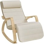 Songmics Birkenholz-Schaukelstuhl LYY10M beige, 30 cm