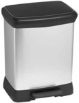 Curver M&uuml;lleimer &raquo;Decobin&laquo; 30 Liter silber, 39x50.5x29 cm