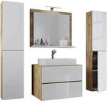 VCM Morgenthaler 5-tlg. Badm&ouml;bel-Set &raquo;Lendas XL&laquo; 60 cm braun