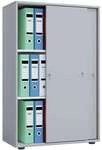 VCM Schiebet&uuml;renschrank &raquo;Lona&laquo; 3 OH breit grau, 70x111x37 cm