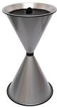 SZ Metall Stand-Aschenbecher &raquo;spitze Kegel&laquo; silber, 40x71 cm
