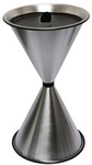 SZ Metall Stand-Aschenbecher &raquo;spitze Kegel&laquo; Edelstahl, silber, 40x71 cm