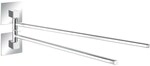 Wenko Edelstahl Handtuchhalter Turbo-Loc &raquo;Quadro&laquo; rostfrei 2 Arme silber