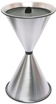 SZ Metall Stand-Aschenbecher &raquo;spitze Kegel&laquo; Alu versiegelt silber, 40x71 cm