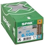 SPAX Terrassenschrauben T25 Zylinderkopf Edelstahl A2 5 x 100 mm 100 St&uuml;ck silber