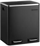 Songmics Abfalltrenner 2 F&auml;cher 30 L schwarz, 41x47x31.5 cm