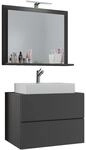 VCM Morgenthaler 3-tlg. Badm&ouml;bel-Set &raquo;Lendas M&laquo; 60 cm grau