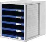 HAN Schubladenbox &raquo;SCHRANK-SET&laquo; mit 5 Schubladen offen grau, 23.8x4.5x30.5 cm