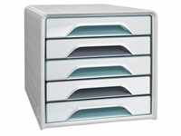 Schreibtischbox »Smoove Secure« weiß / bunte Linien weiß, cep, 28.8x27.1x36 cm