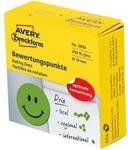 Avery Zweckform Bewertungspunkte &raquo;Gesicht&laquo; 19mm gr&uuml;n im Spender gr&uuml;n